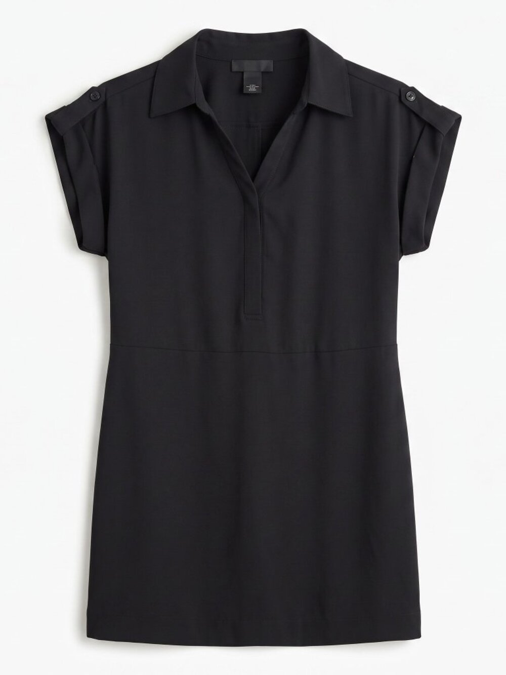 Lane Bryant Black Lightweight Cuffed Sleeve Shift Dress Sz. 14-16 in EUC